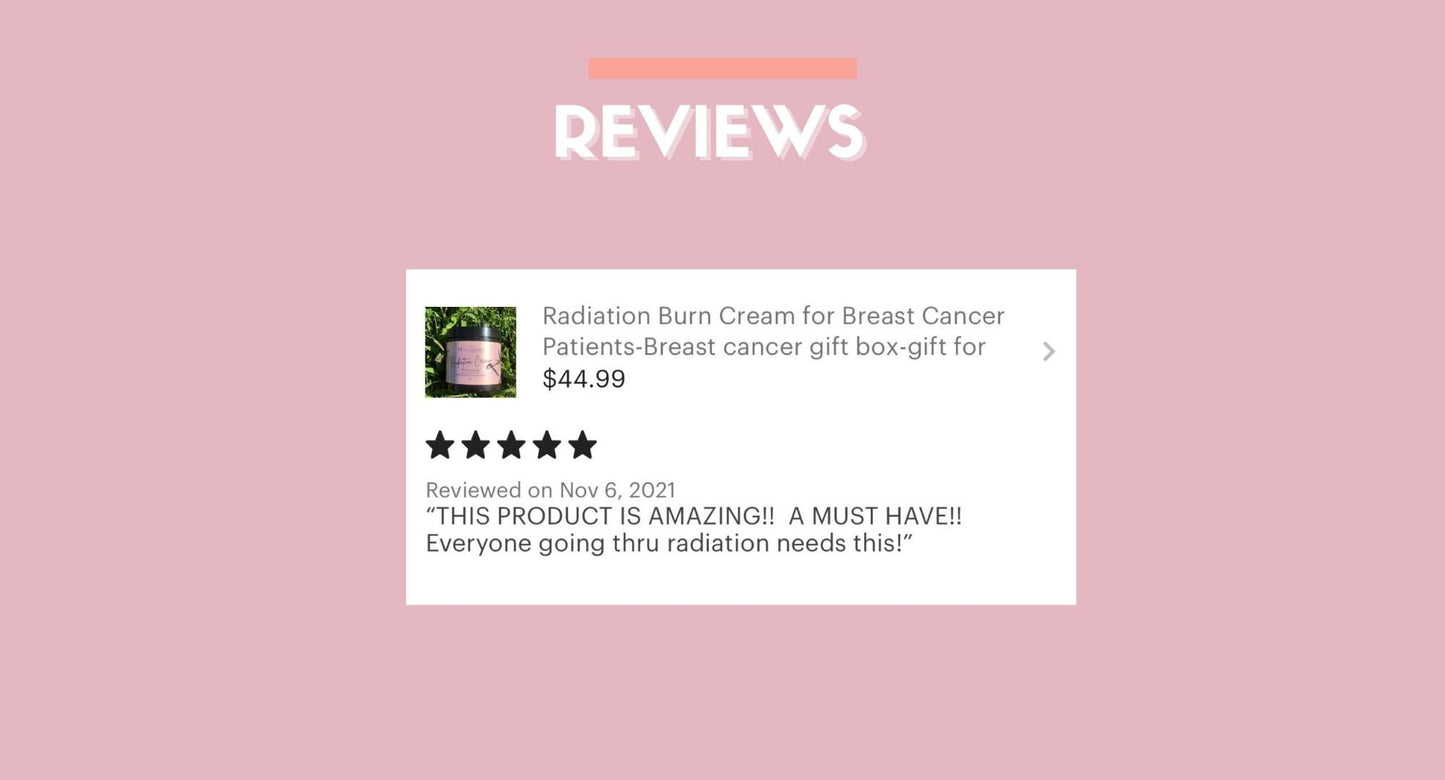 Soothing Radiation Burn Cream for Breast Cancer Patients, Chemo Recovery Care Gift, Healing Skin Balm, Chemotherapy Support, Cancer Care